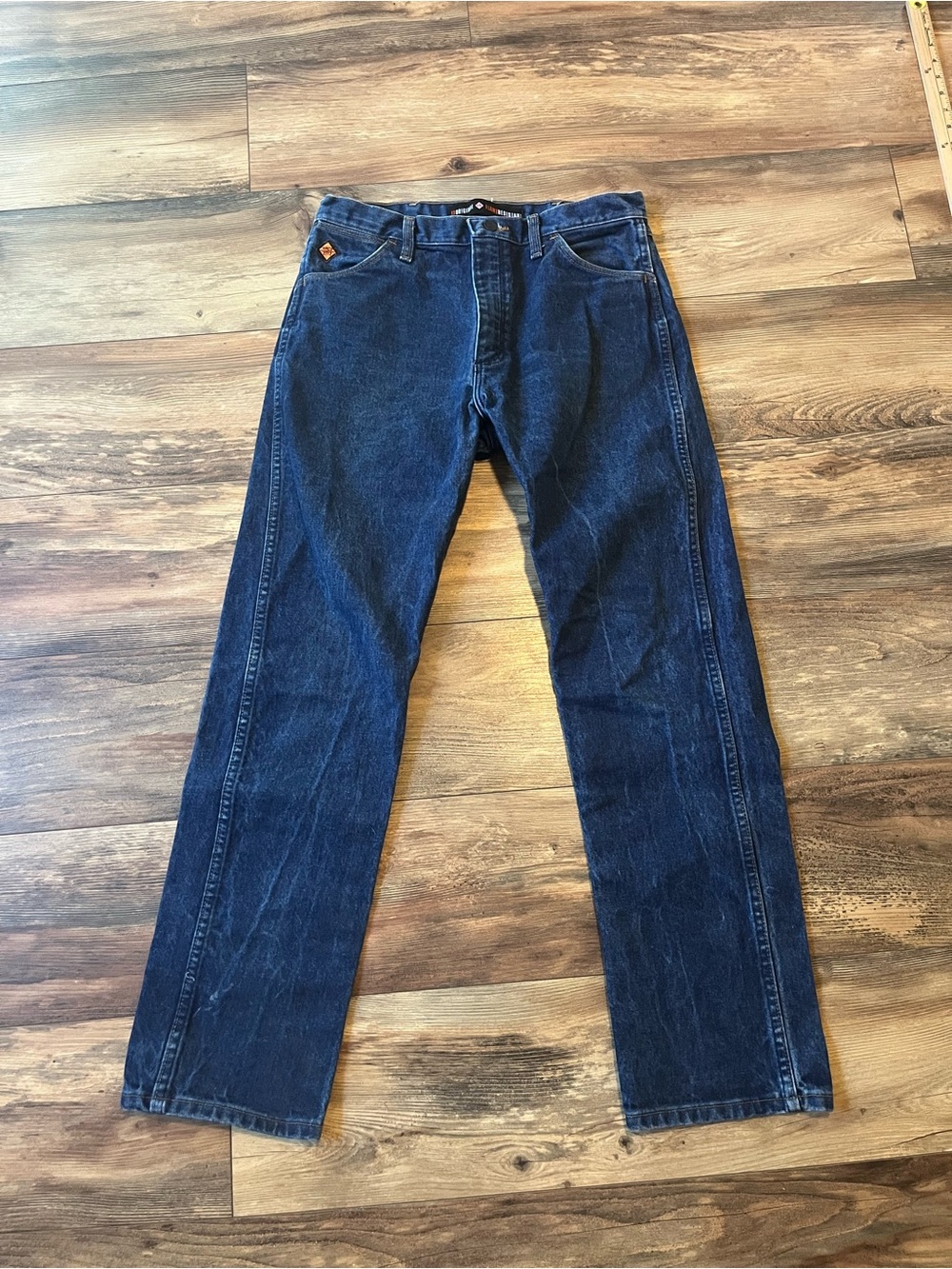 Wrangler FR Original Flame Resistant Jeans Mens 32x31 Dark Wash Work Denim